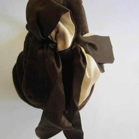 Juicy Couture Crown Brown Velvet Shoulder Hobo Bag - Picture 5 of 12